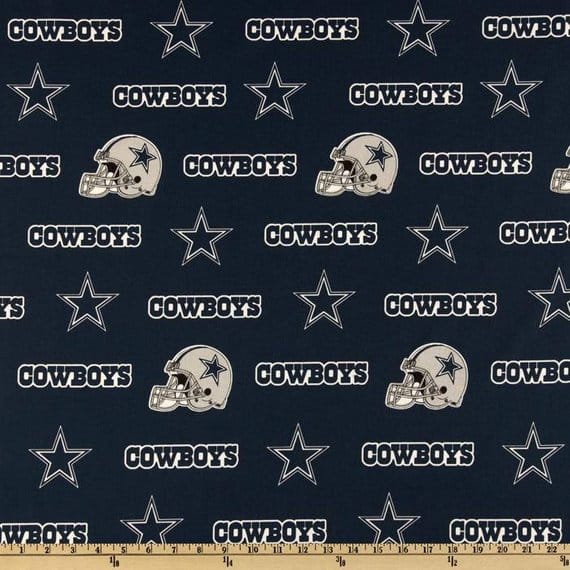 Dallas Cowboys NFL Football Logo Helmet 58" Fabric Traditions Cotton  NFL-6313D
