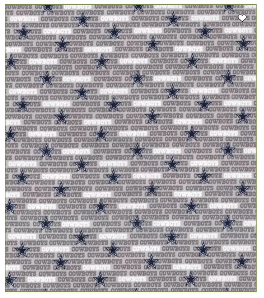 Dallas Cowboys NFL Football Mini Print Gray 58-60 inches Cotton Fabric