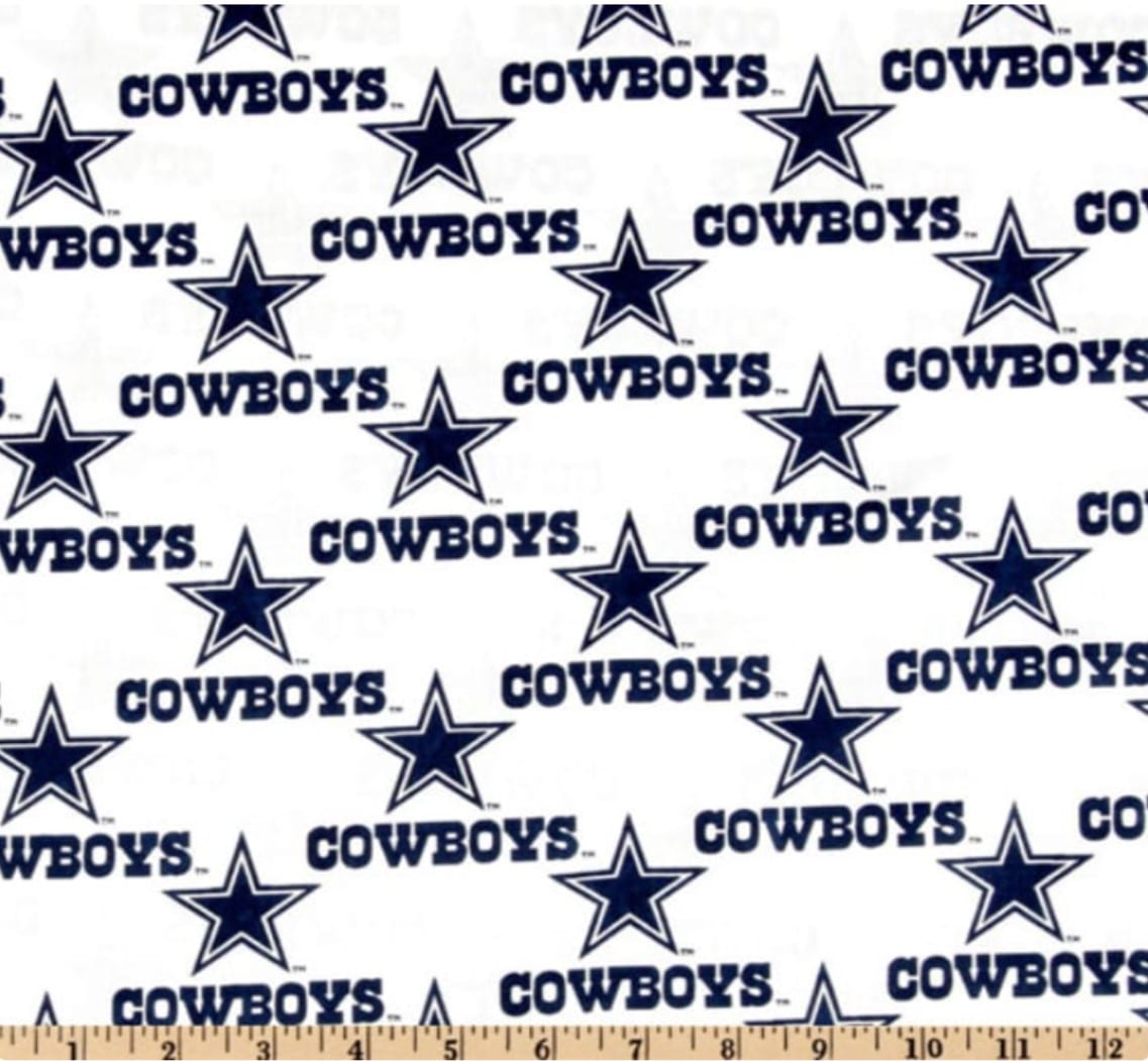 Dallas Cowboys NFL Football Logo White 58" Fabric Traditions Cotton Fabric NFL-1040W