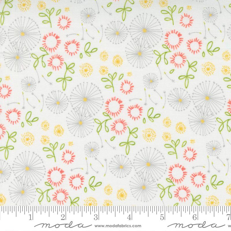 Dandi Duo Little Bitties Floral Cream Robin Pickens Moda Cotton Fabric
