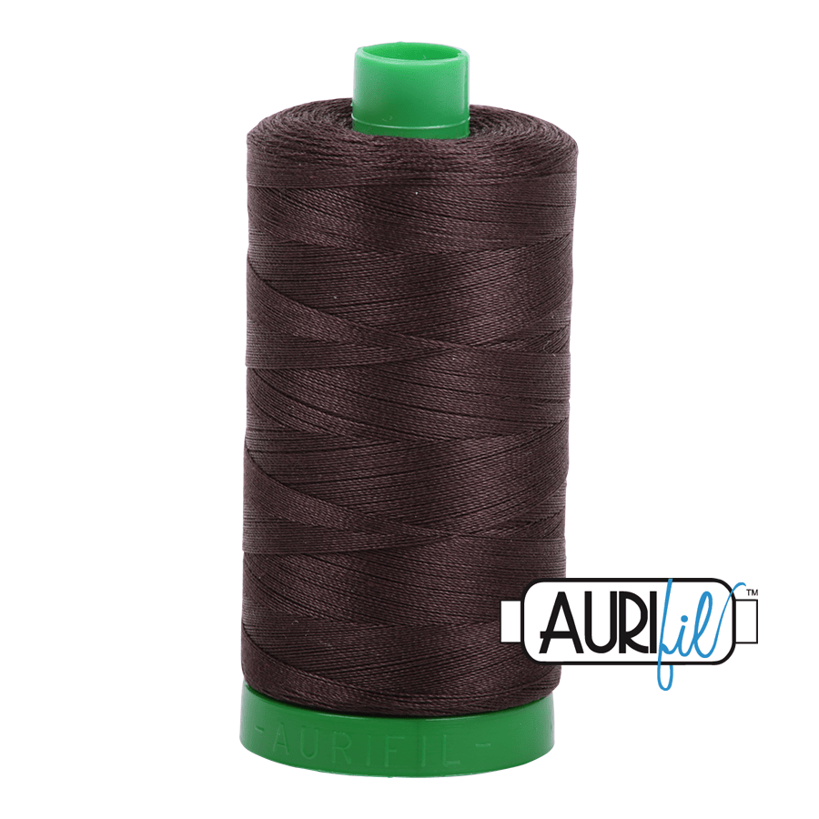 Dark Brown 40 wt 1094 yd Large Spool Aurifil Cotton Quilting Thread AF-MK40SC6-5024