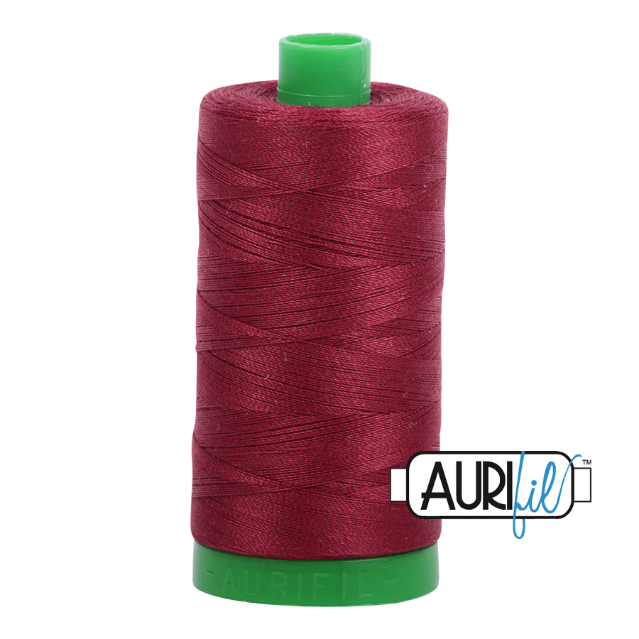Dark Carmine Red 40 wt 1094 yd Large Spool Aurifil Cotton Quilting Thread AF-MK40SC6-2460