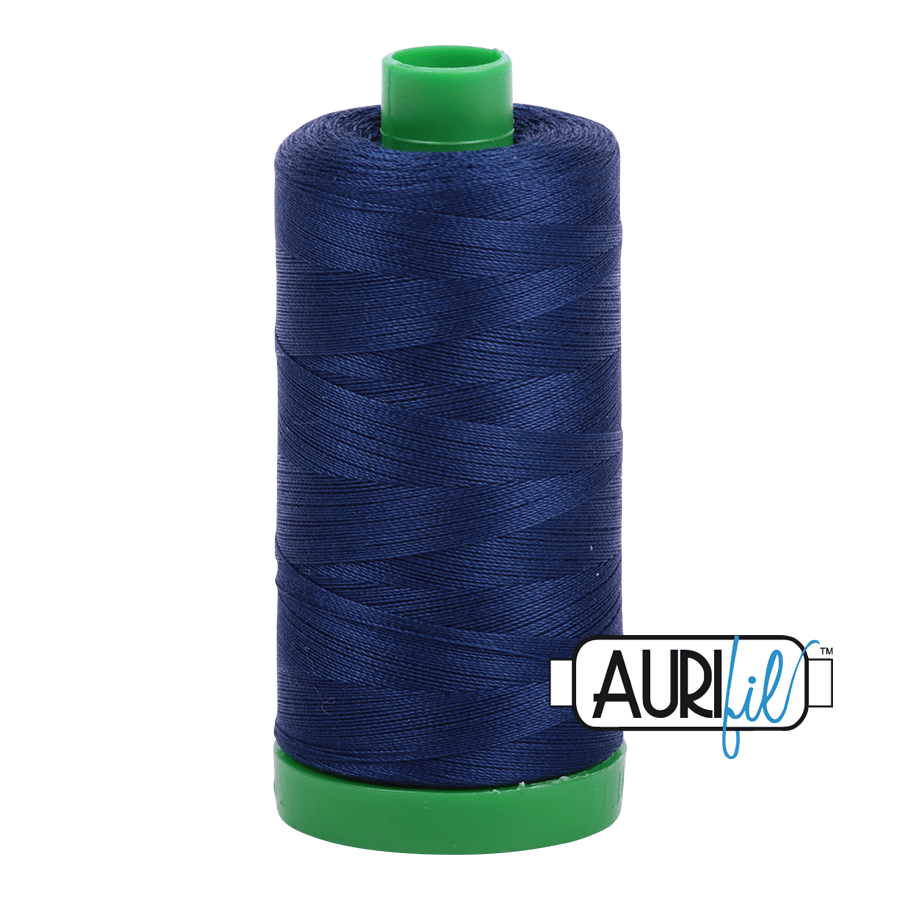 Dark Navy Blue 40 wt 1094 yd Large Spool Aurifil Cotton Quilting Thread AF-MK40SC6-2784