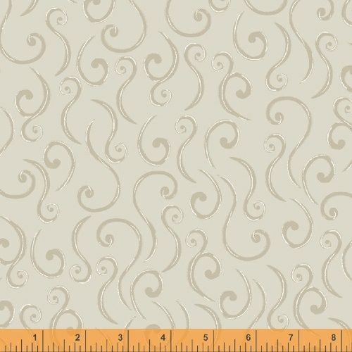 Dark Roast Latte Steam Swirl Cream Whistler Studios Windham Fabrics Cotton Fabric WF-51177-4
