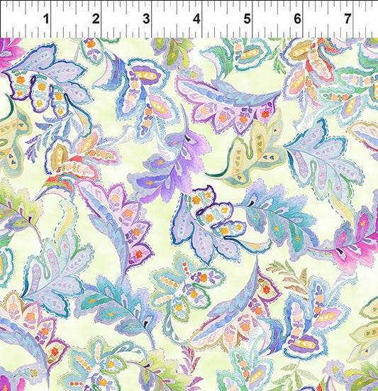 Daydreams Large Leaves Multi Jason Yenter The Beginning Fabrics Cotton Fabric