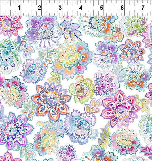 Daydreams Small Floral Multi Jason Yenter The Beginning Fabrics Cotton Fabric