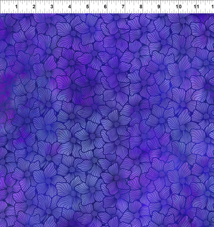 Dear Clara Bloom Tonal Blender Purple Jason Yenter In The Beginning Cotton Fabric ITB-10DCL-2