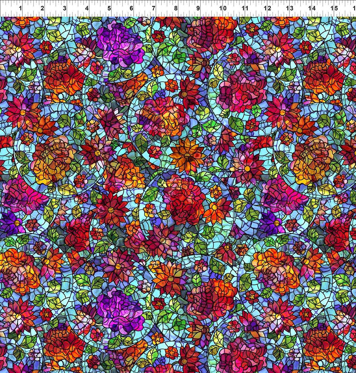 Dear Clara Roses Multi Jason Yenter In The Beginning Cotton Fabric ITB-6DCL-1