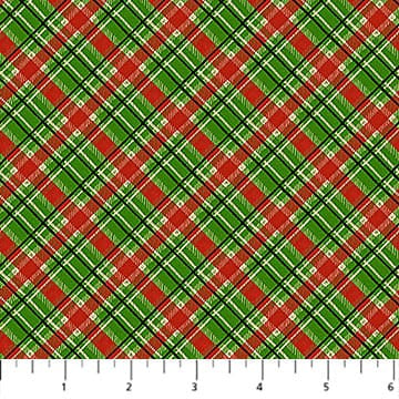 Deck the Halls Plaid Red Multi Liza Bea Studio Northcott Cotton Fabric NC-29001-24 | US Fabric Shop