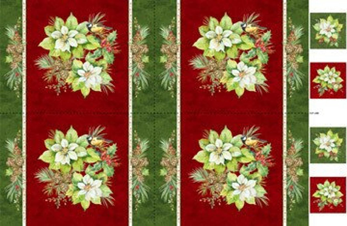 Deck the Halls Sew and Go 4 Placemats Panel 28" Northcott Digitally Printed