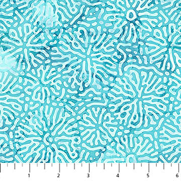 Deep Blue Brain Coral Light Blue Deborah Edwards and Melanie Samra Northcott Cotton Fabric  NC-DP28127-42