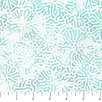 Deep Blue Brain Coral White Multi Deborah Edwards and Melanie Samra Northcott Cotton Fabric NC-DP28127-10