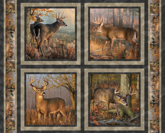 Deer Pillow Panel 36.5" David Textiles Cotton Fabric DT-AS-0210-4C-1