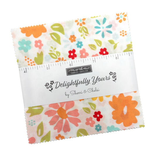 Delightfully Yours 5'' Squares Charm Pack Sherri & Chelsi Moda Cotton Fabric MD-37700PP