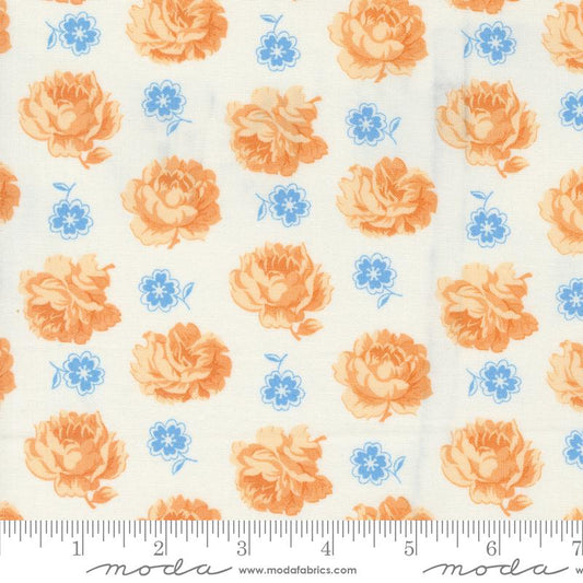 Denim & Daisies Denim Skirt Florals Daisy Natural Cream Fig Tree Co. Moda Cotton Fabric MD-35382-11