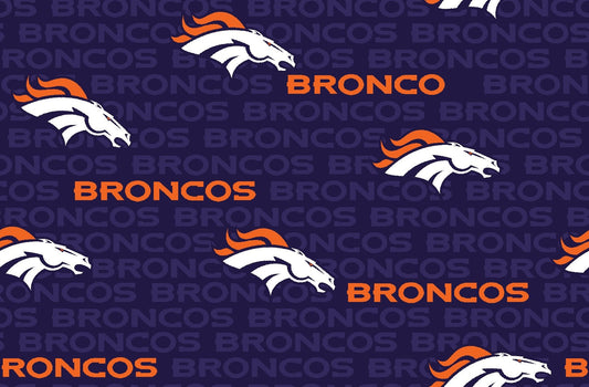 Denver Broncos NFL Football Logo Fabric Traditions Cotton Canvas Fabric NFL-70549-CH