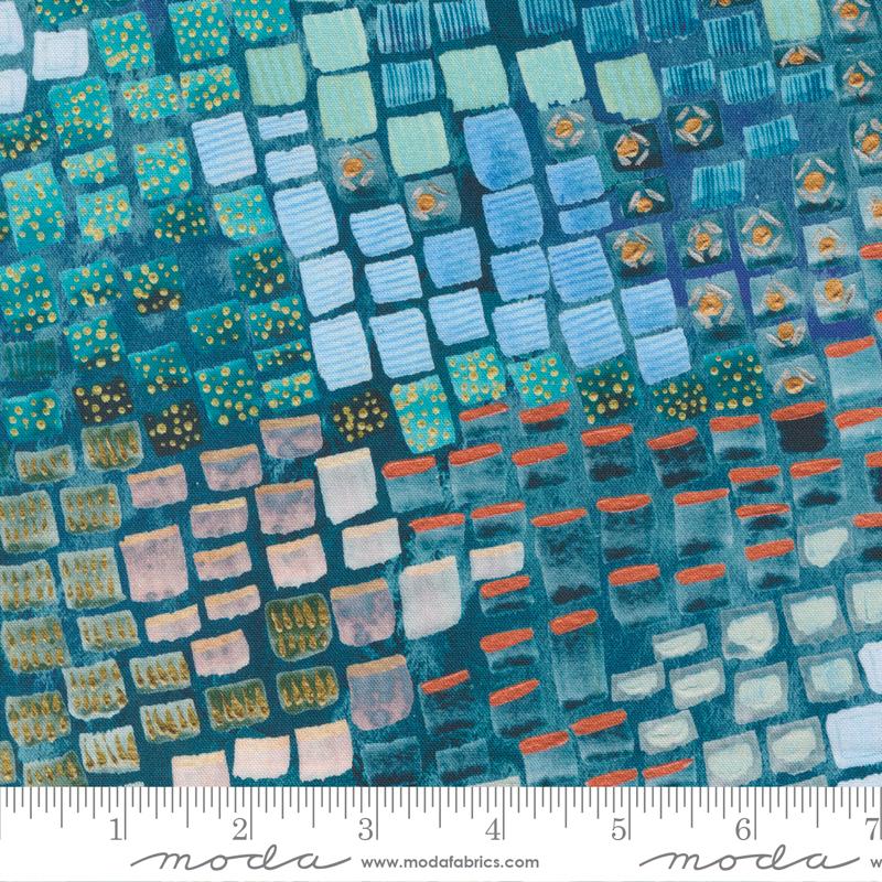 Desert Oasis Tipping the Scales Lake Powel Dark Blue Create Joy Project Moda Cotton Fabric