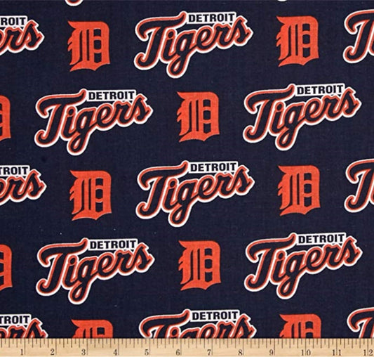 Detroit Tigers MLB Baseball Original Logo 58" Fabric Traditions Cotton Fabric MLB-6640B