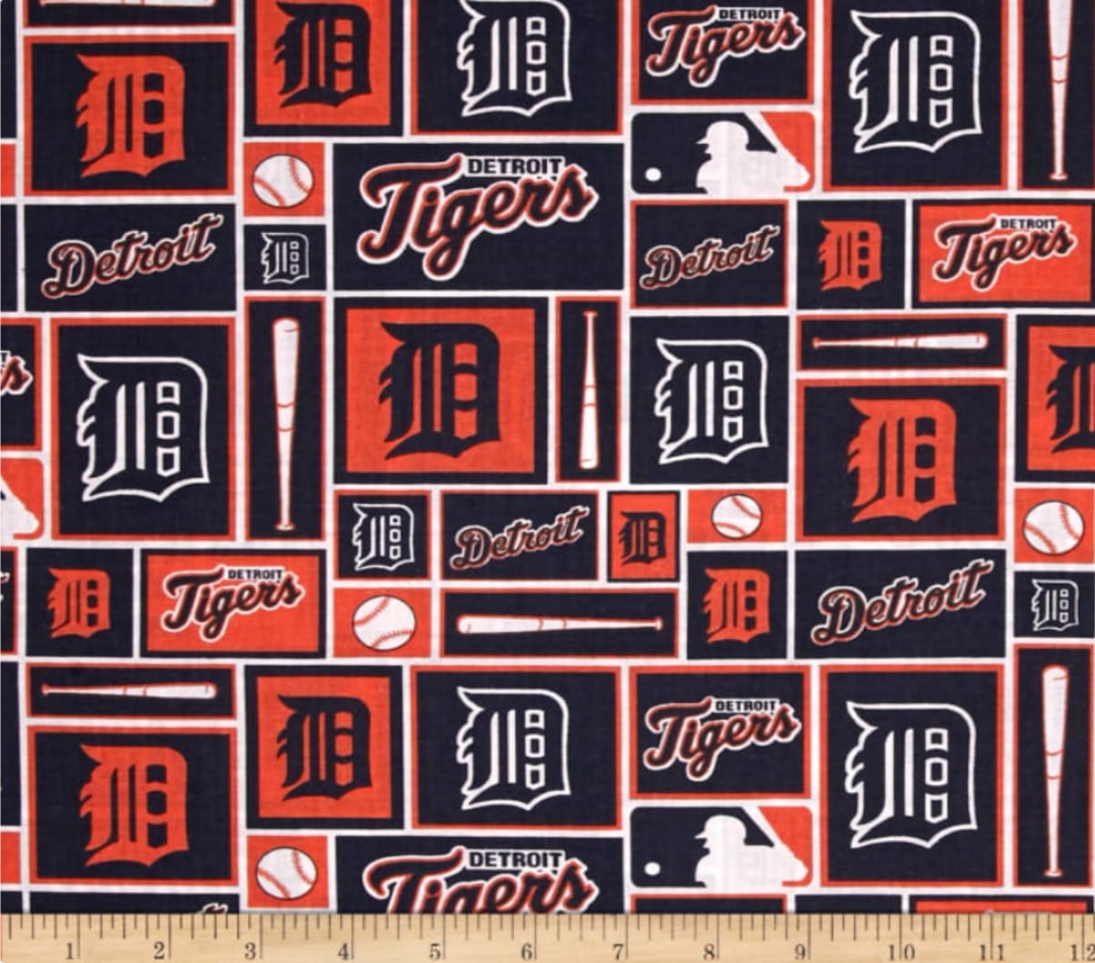 Detroit Tigers MLB Baseball Patch 58" Fabric Traditions Cotton Fabric MLB-6660B