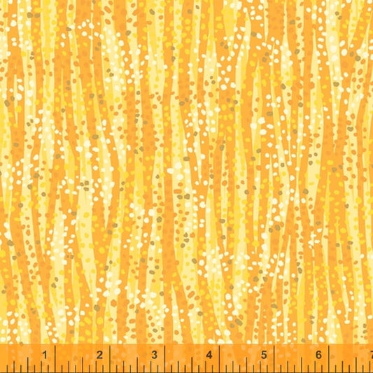 Dewdrop Sunbeam Yellow Gold Metallic Whistler Studios Windham Cotton Fabric WF 52495M-9