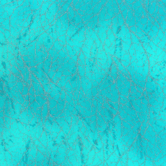 Diamond Dust Cyan Silver Metallic Whistler Studios Windham Cotton Fabric WF-51394-24
