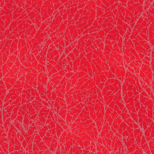 Diamond Dust Fire Engine Red Silver Metallic Whistler Studios Windham Cotton Fabric WF-51394-2