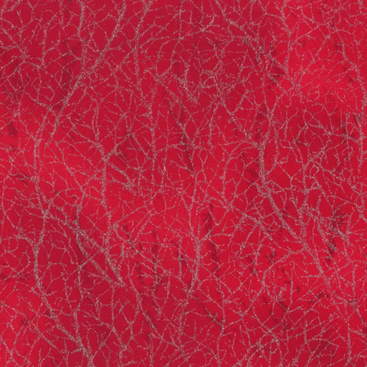 Diamond Dust Red Silver Metallic Whistler Studios Windham Cotton Fabric WF-51394-1