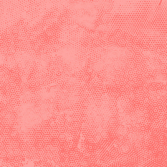 Dimples Tonal Blender Peachy-Keen Pink Gail Kessler Andover Cotton Fabric