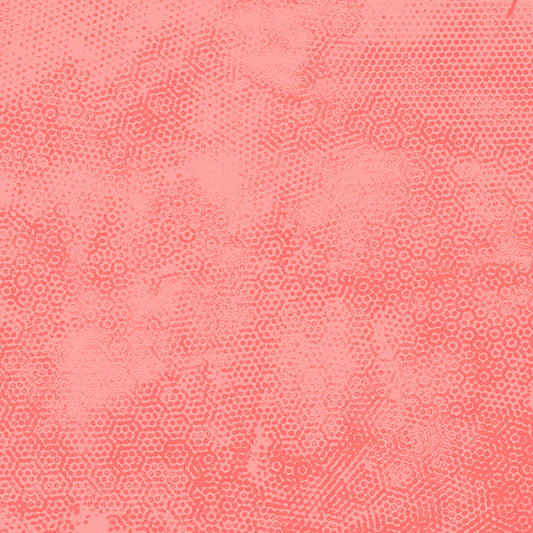 Dimples Tonal Blender Peachy-Keen Pink Gail Kessler Andover Cotton Fabric AF-A-1867-E23