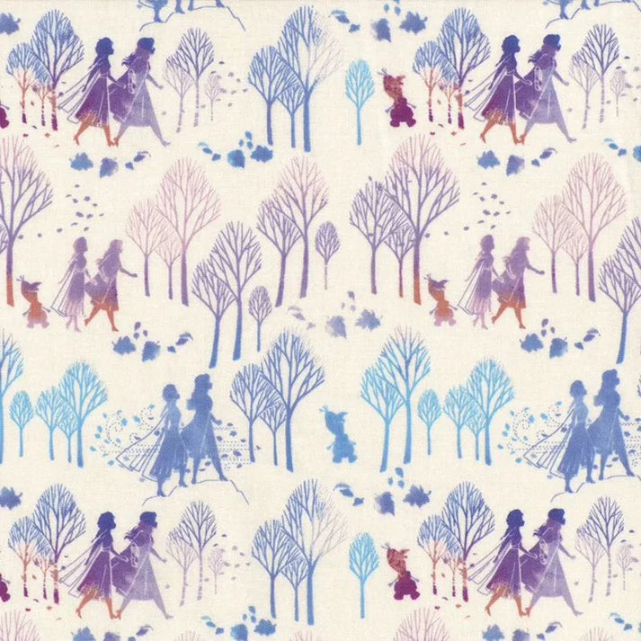 Disney Frozen II Character Silhouettes Springs Creative Cotton Fabric SC-69289