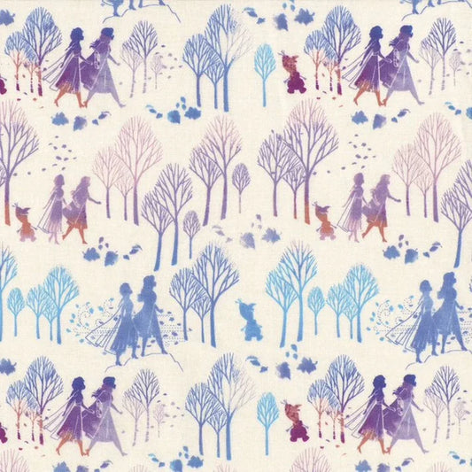 Disney Frozen II Character Silhouettes Springs Creative Cotton Fabric SC-69289