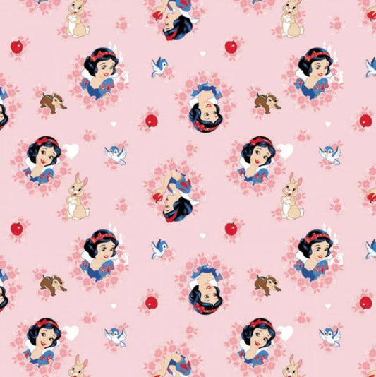 Disney Forever Princess Snow White Pink Camelot Cotton Fabric