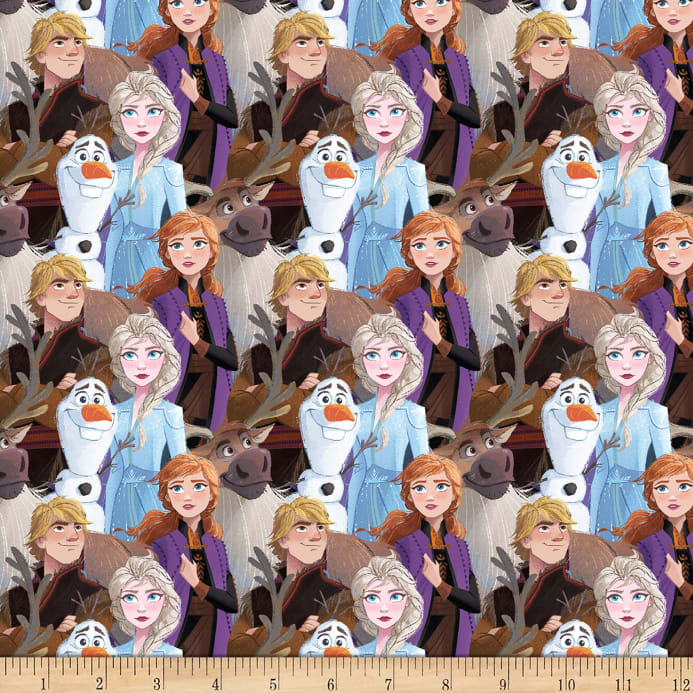 Disney Frozen 2 Friends Forever Packed Springs Creative Cotton Fabric SC-70401