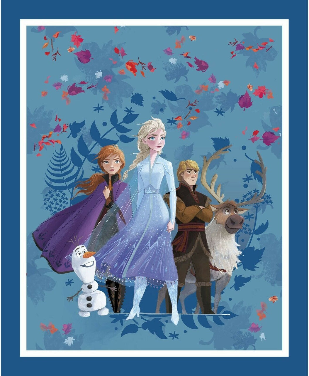 Disney Frozen II Anna and Elsa Friends Forever Panel 36" Multi Springs Creative Cotton Fabric