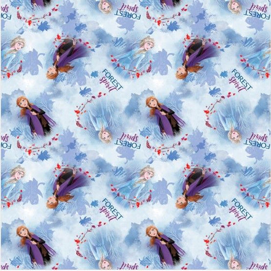 Disney Frozen II Elsa and Anna Toss Springs Creative Cotton Fabric