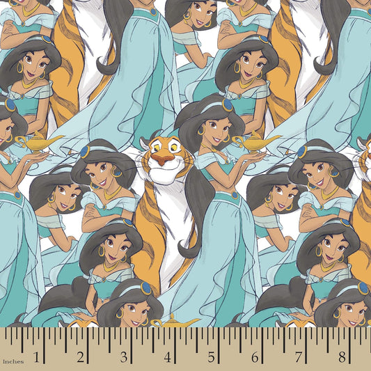 Disney Princess Jasmine Packed Multi Springs Creative Cotton Fabric