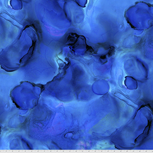Alchemy Divine Blue Tim Holtz Eclectic Elements Free Spirit Cotton Fabric