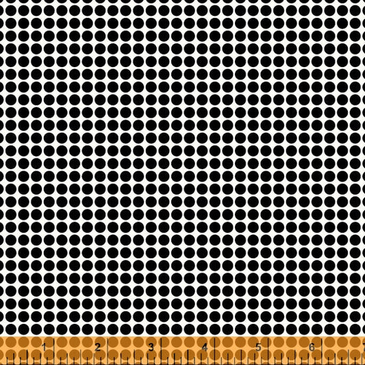 Dot Dot Dot Black Stacked Dot White Whistler Studios Windham Cotton Fabric WF-52550-1