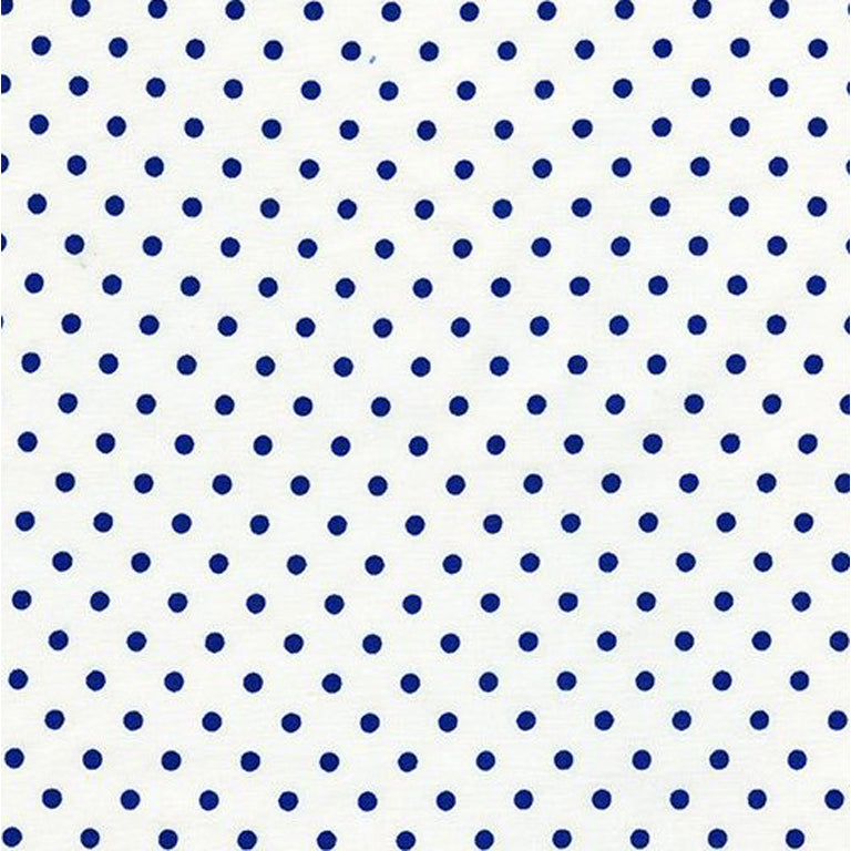 Dotty Dot Anchor White Blue Timeless Treasures Cotton Fabric TT-DOT-C1820-ANCHOR