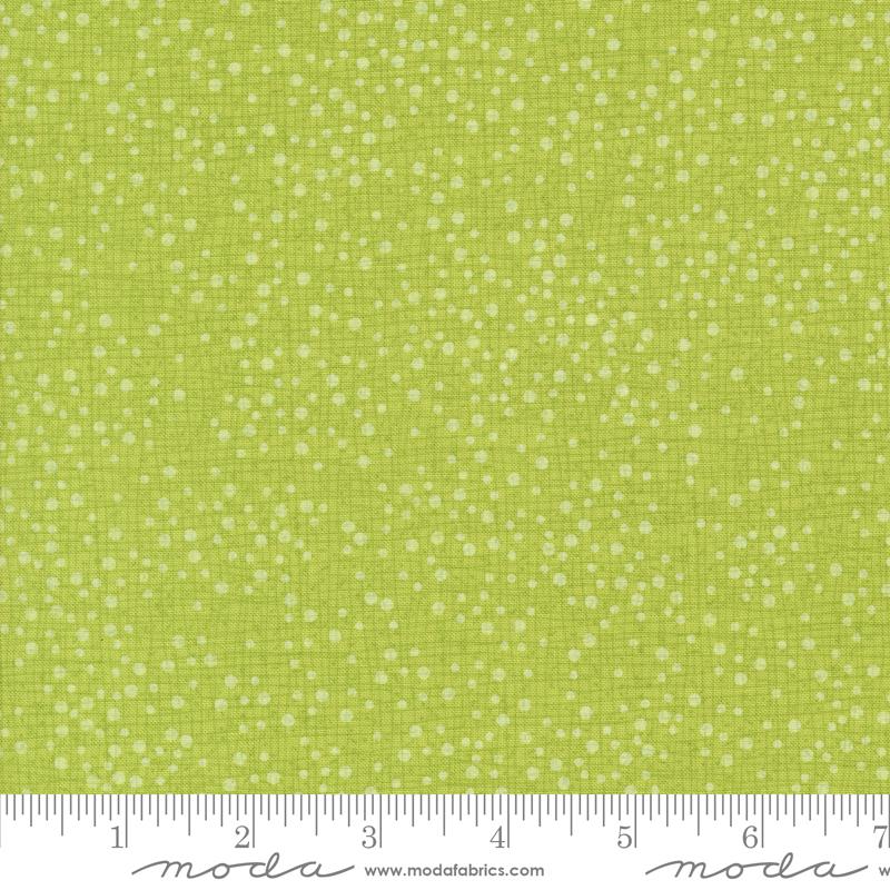Dotty Thatched Dots Texture Lime Light Green Robin Pickens Moda Cotton Fabric MD-48715-214