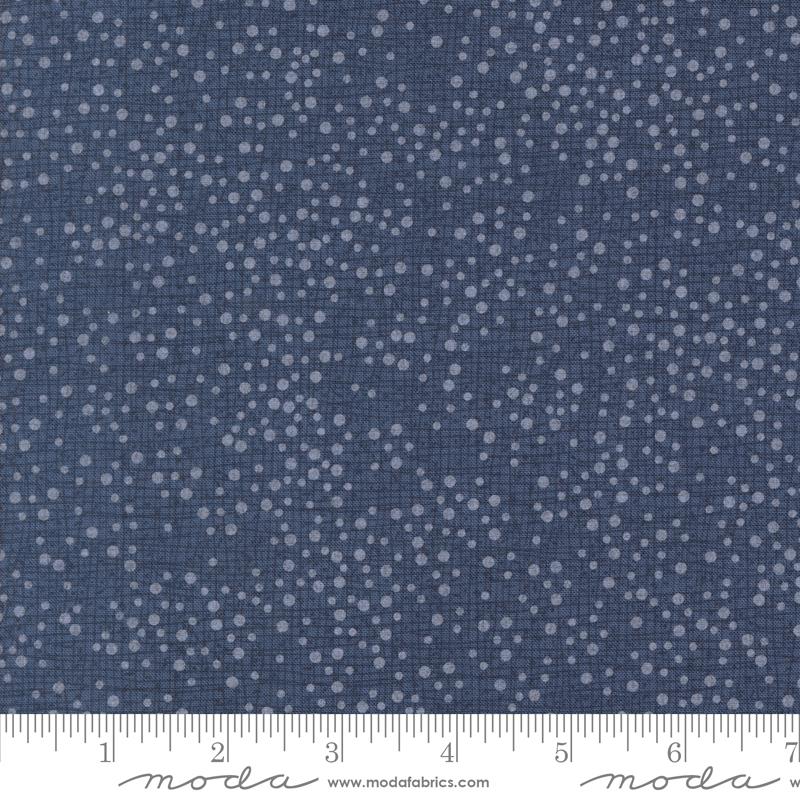 Dotty Thatched Dots Texture Navy Blue Robin Pickens Moda Cotton Fabric MD-48715-94