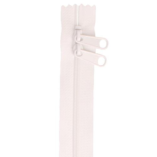 Double Slide Zipper White By Annie's 30 inches BYA-ZIP30-100