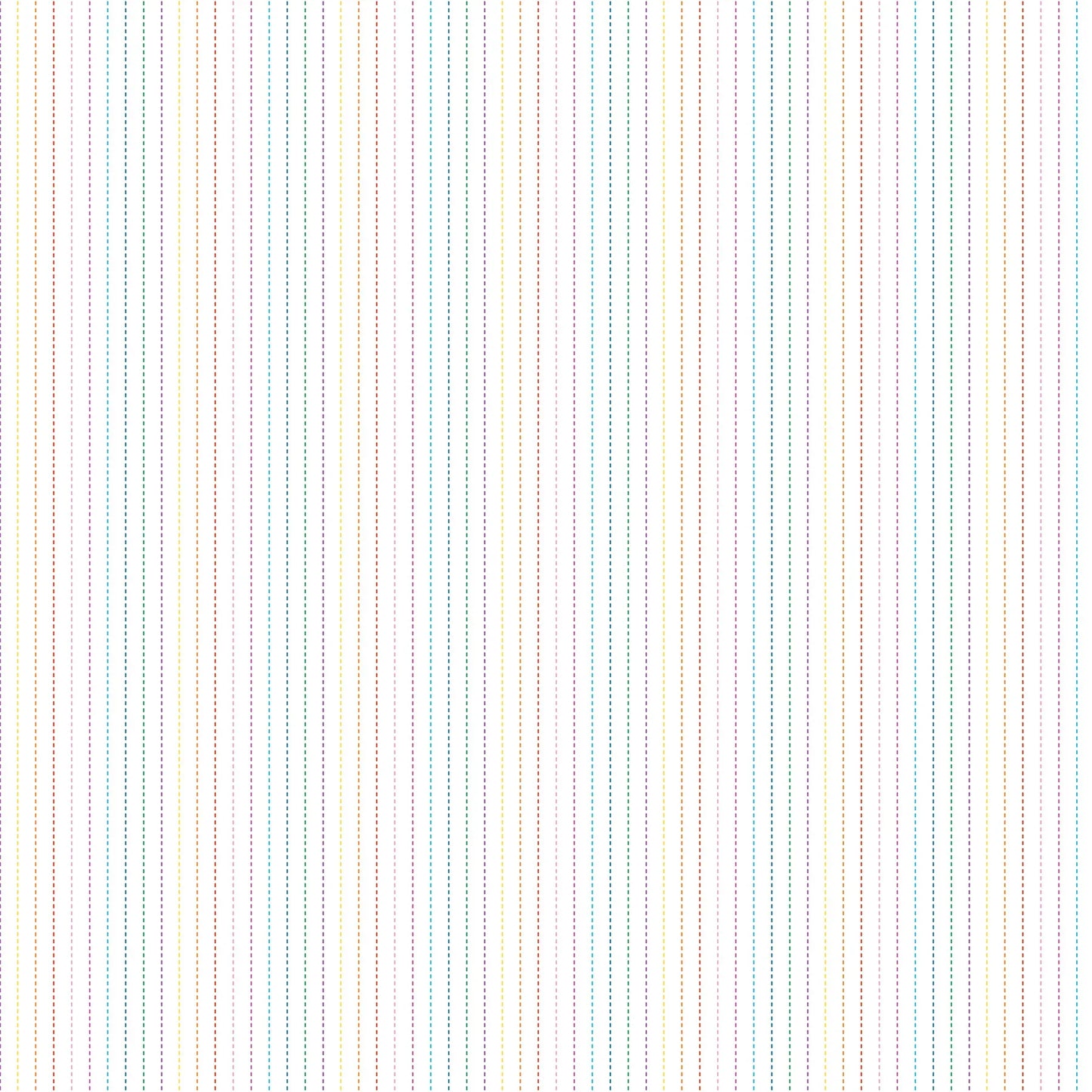 Dovetail Stripes White Multi Ghazal Razavi Figo Northcott Cotton Fabric