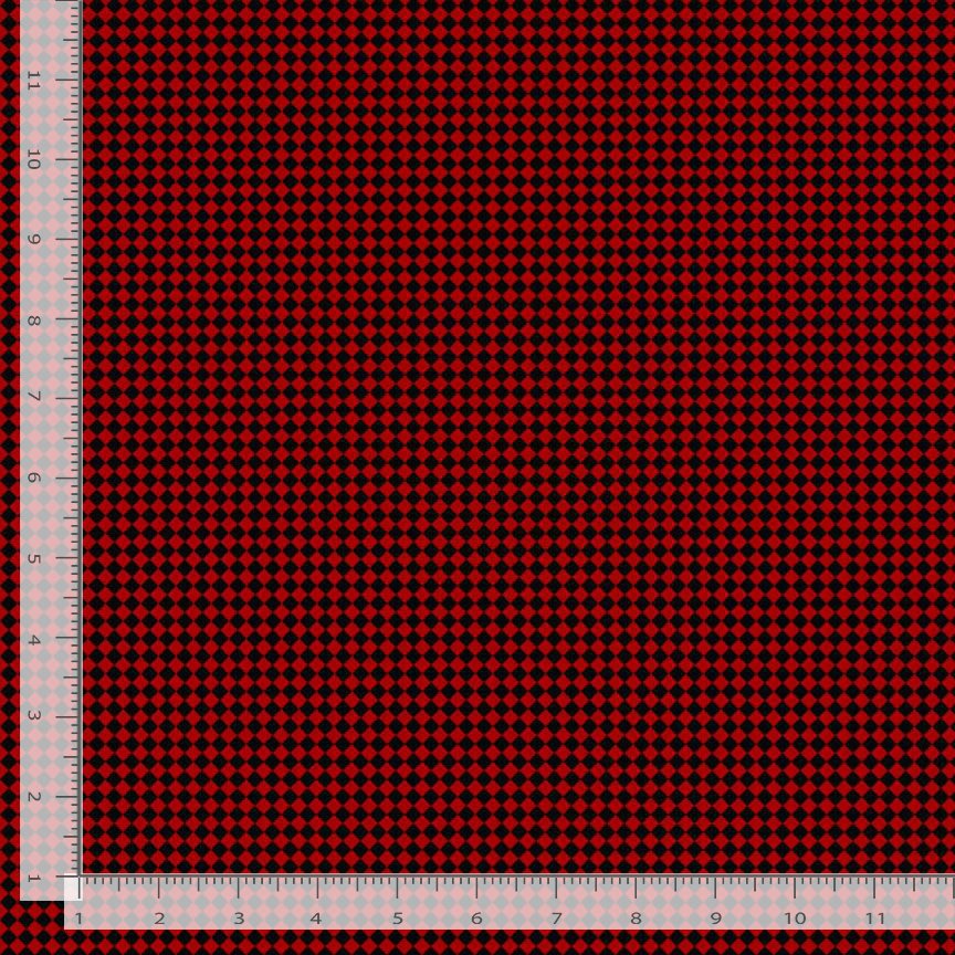 Down the Rabbit Hole Bias Check Red Timeless Treasures Cotton Quilting Fabric TT-FUN-CD4234-RED