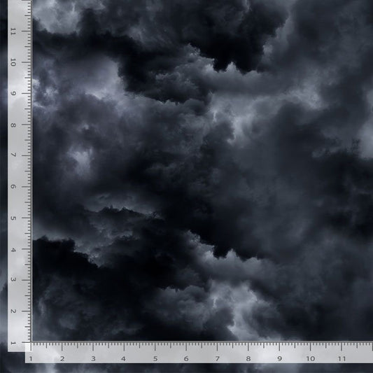 Dragon's Lair Midnight Clouds Texture Grey Timeless Treasures Cotton Fabric TT-SKY-CD2497-GREY