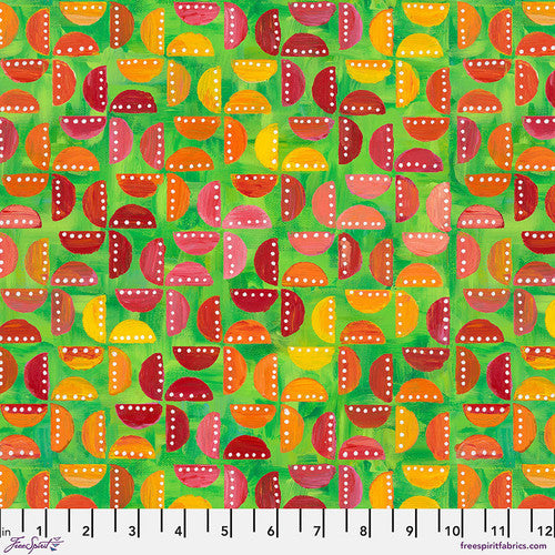 Dragonfly Dance Pinwheel Party Lime Sue Penn Free Spirit Cotton Fabric FS-PWSP112.LIME