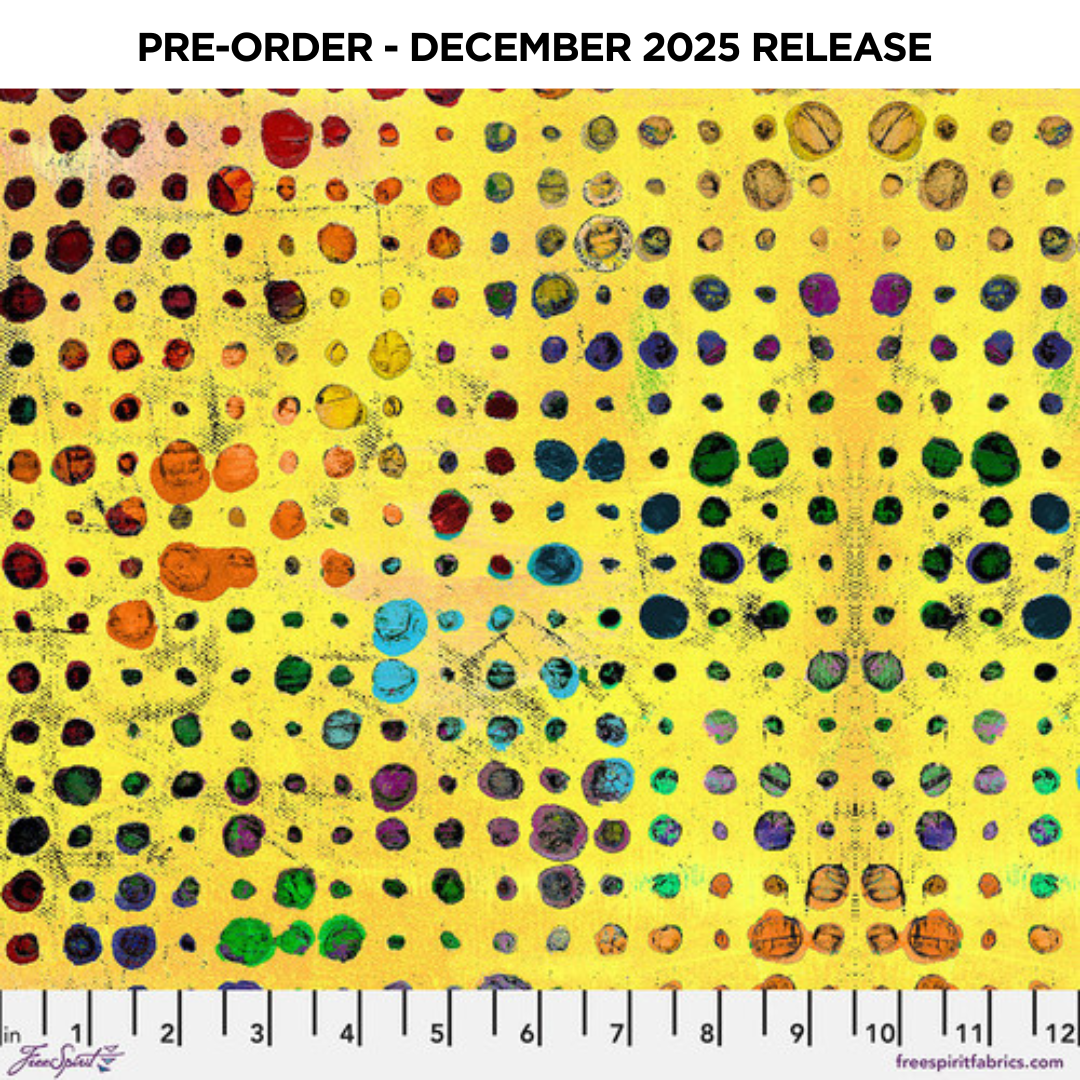 PRE-ORDER | DEC 2025 | Dragonfly Dance Glow Yellow Sue Penn Free Spirit Cotton Quilting Fabric FS-PWSP004.YELLOW