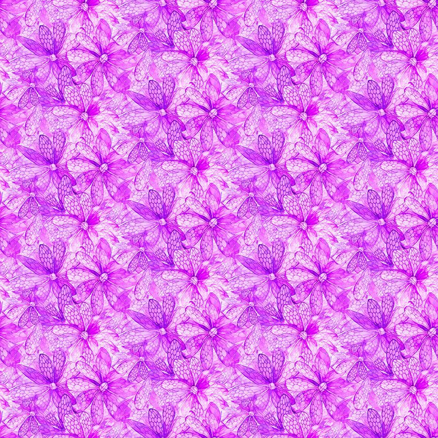 Dragonfly Illusion Floral Texture Purple Timeless Treasures Cotton Fabric