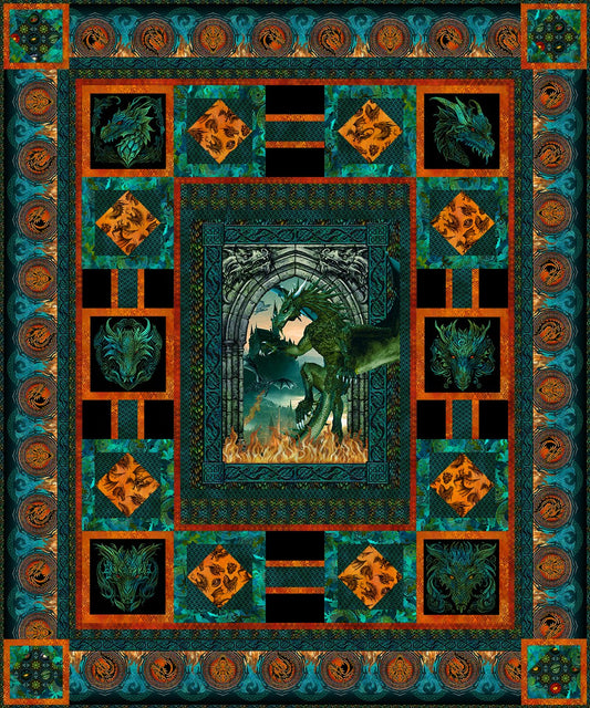 Dragons Emerald Reign Quilting Pattern Jason Yenter The Beginning Fabrics ITB-DRG-ER