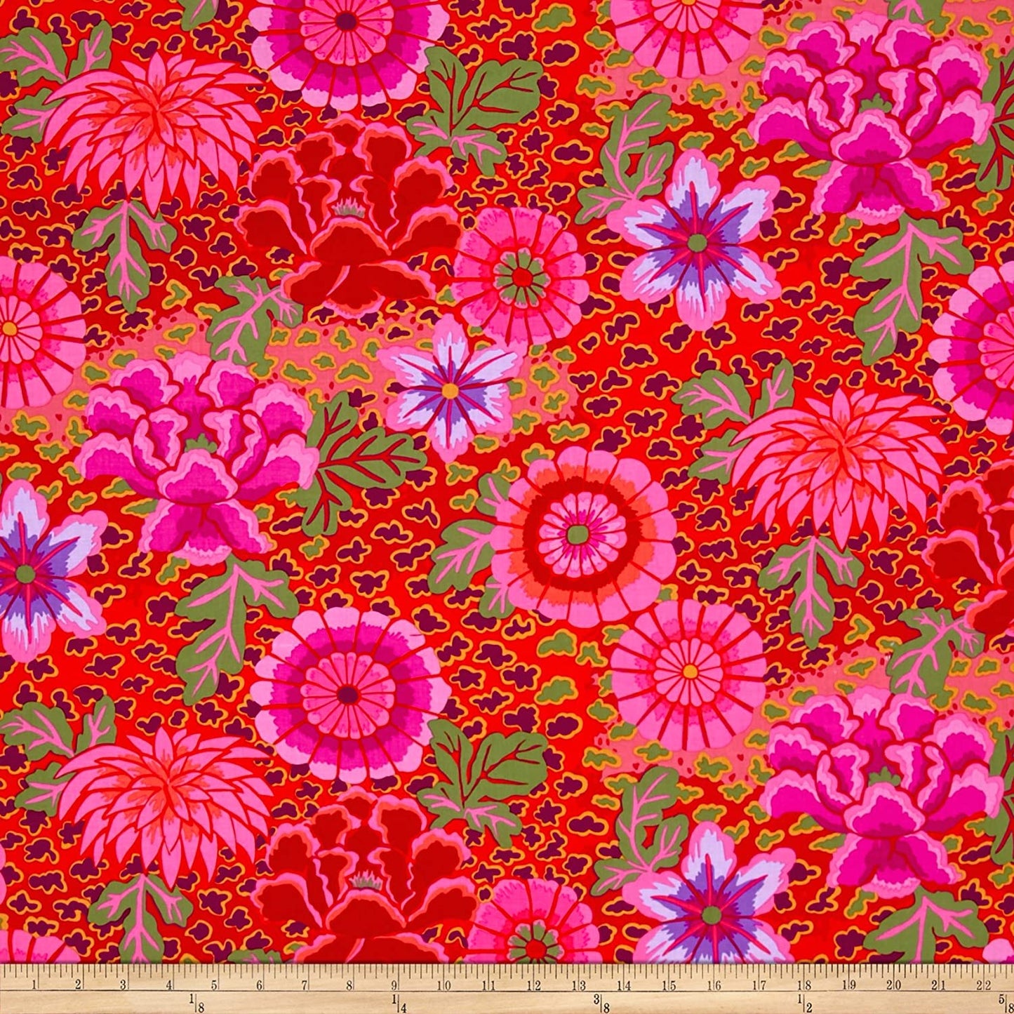 Dream Magenta Philip Jacobs Classics Kaffe Fassett Collective Free Spirit Cotton Fabric FS PWPJ148.MAGEN